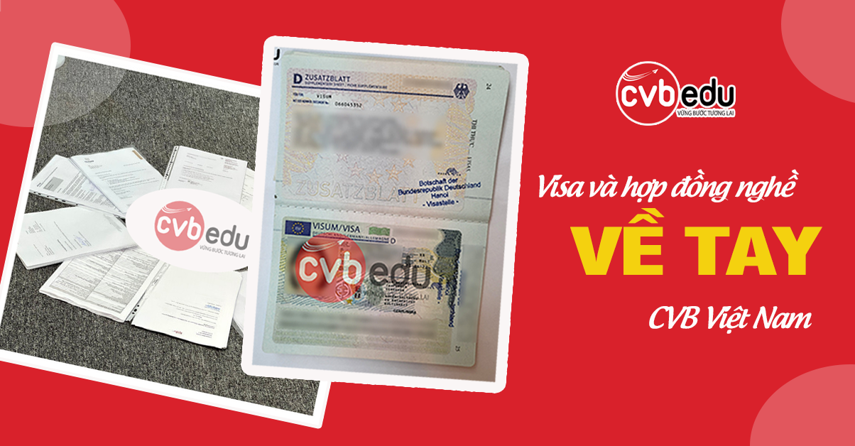 Hợp đồng nghề và visa Đức đã về tay học viên CVB T4.2022