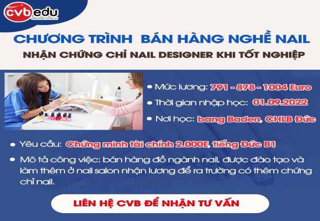 [TUYỂN GẤP] Chương trình bán hàng nghề Nail với chứng chỉ Nail Desiner khi tốt nghiệp 