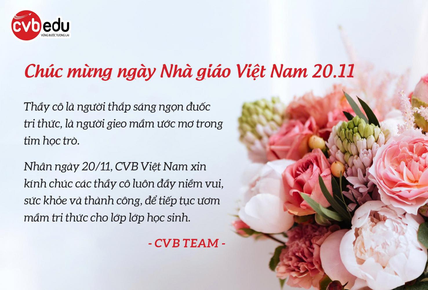 CVB EDU Kính Chúc Ngày Nhà Giáo Việt Nam 20/11 – Gửi Lời Tri Ân Thầy Cô Đồng Hành Cùng Ước Mơ Du Học Đức