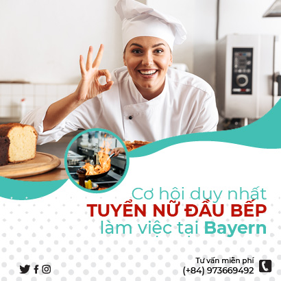 Tuyển 01 đầu bếp nữ du học tại Bayern