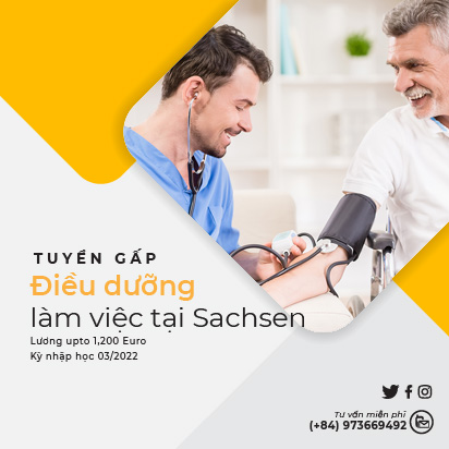 Sachsen tuyển 20 điều dưỡng lương lên tới 1,200 Euro