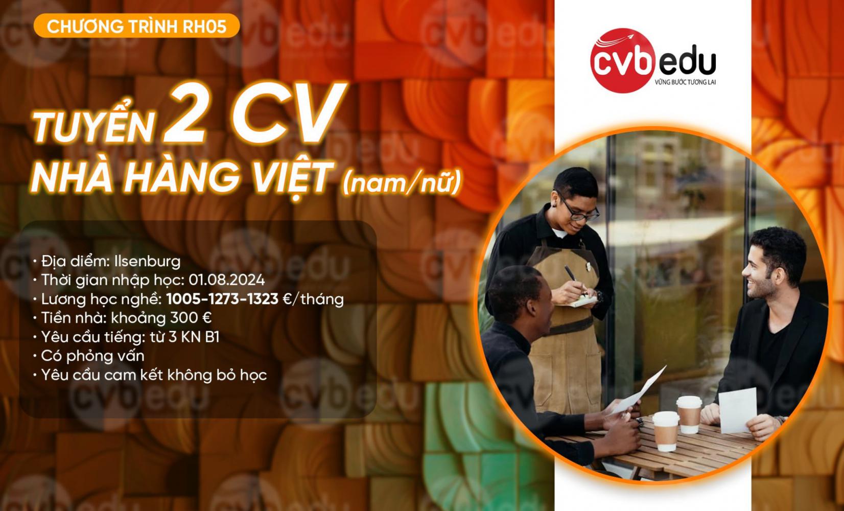 [RH 05] Tuyển 2 Chuyên VIên Nhà Hàng Việt